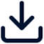 icon displaying downward-facing arrow on top of upwards-facing bracket