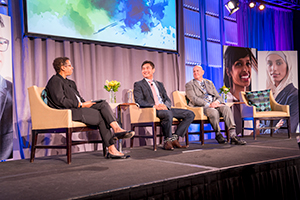 Presenters on stage at the 2019 CalPERS & CalSTRS Diversity Forum