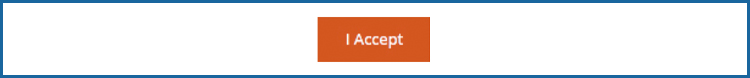 Screenshot of the myCalPERS pre-login page button prompting you to accept the terms and conditions under the security agreement