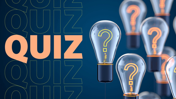 The word "Quiz," a +, and a lightbulb with a question mark inside of it