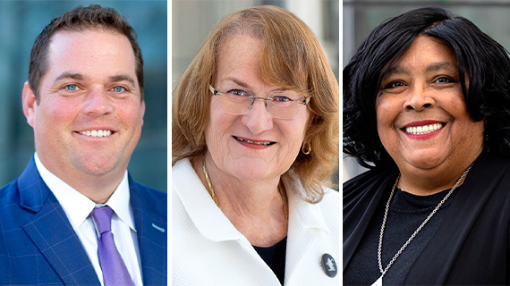 Headshots of Michael Detoy, Lisa Middleton, and Yvonne Walker.